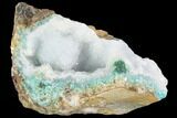 Druzy Quartz on Chrysocolla & Malachite - Peru #98124-1
